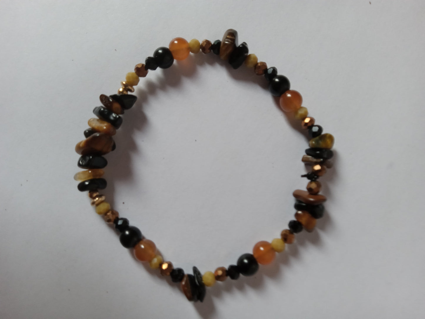 Black Onyx / Tigers Eye Crystal Stone Bracelet