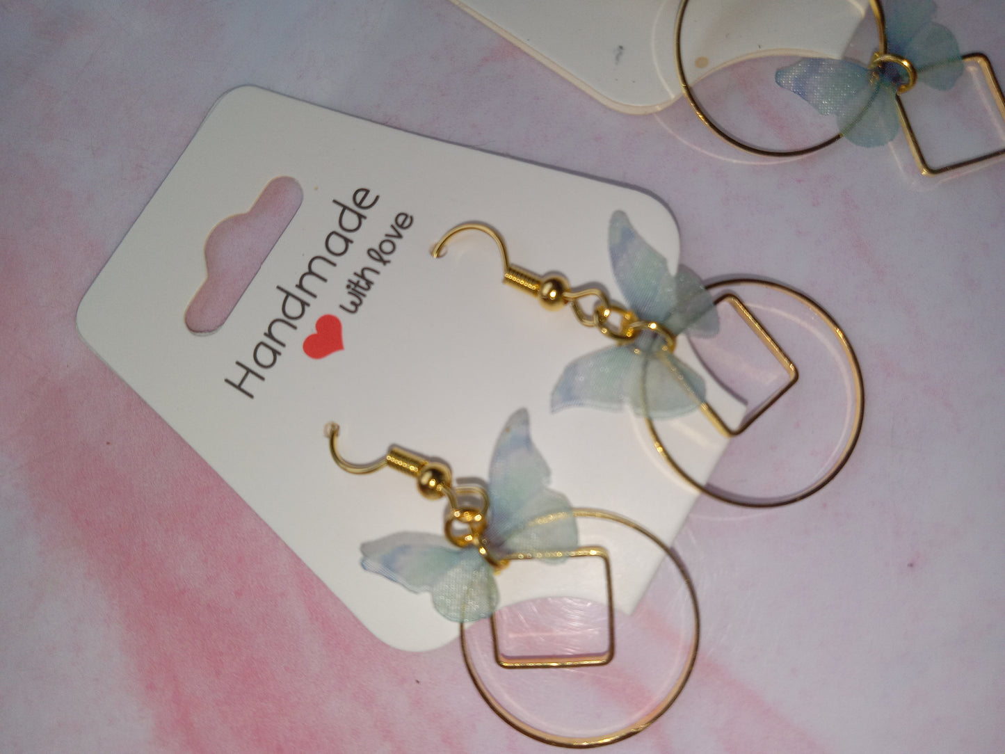 Mini Blue / Purple Butterfly Ear Rings