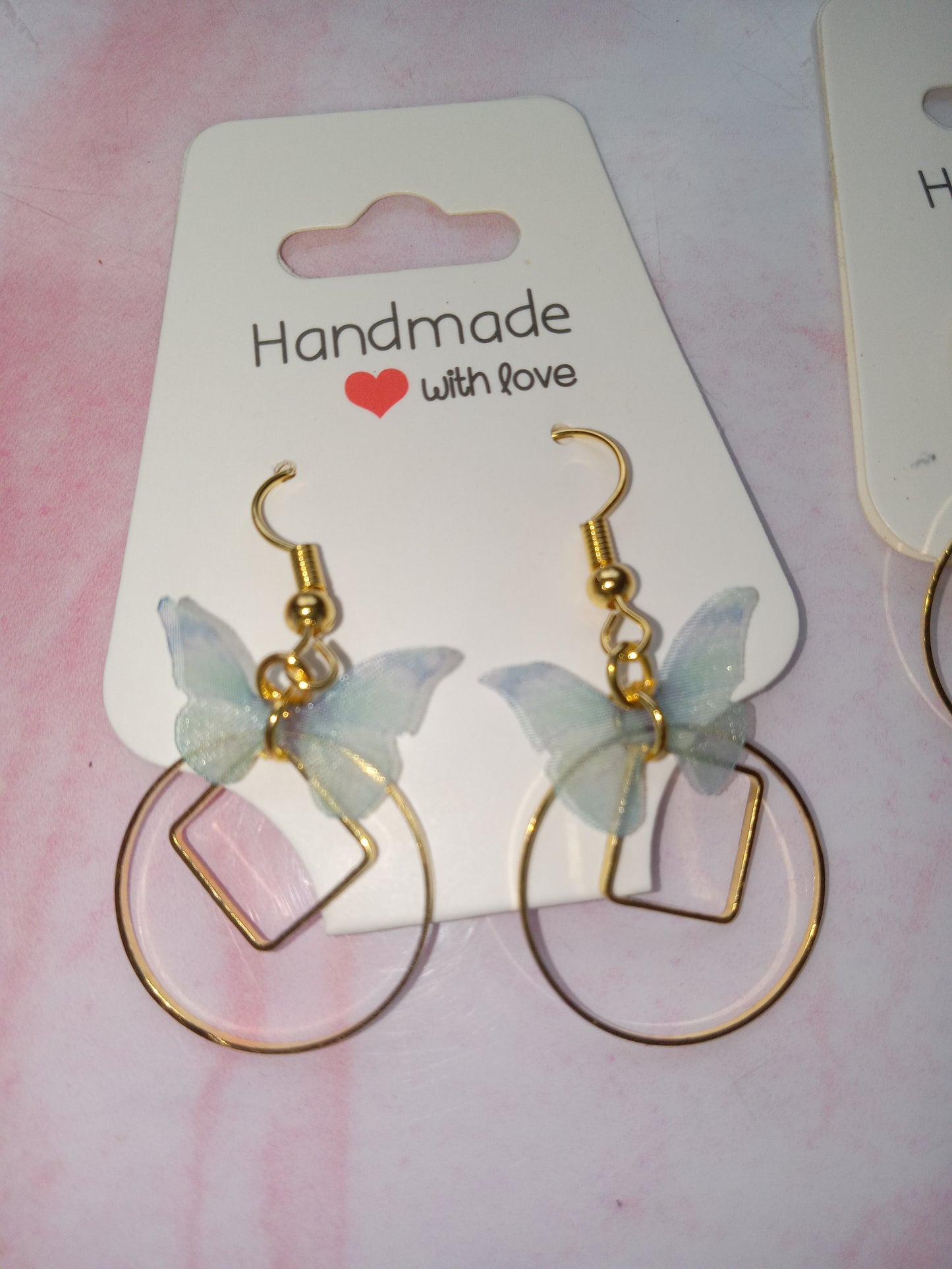 Mini Blue / Purple Butterfly Ear Rings