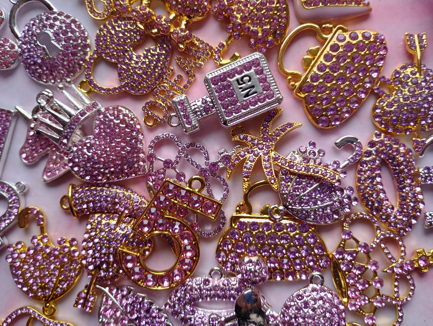 Purple Bling Charms