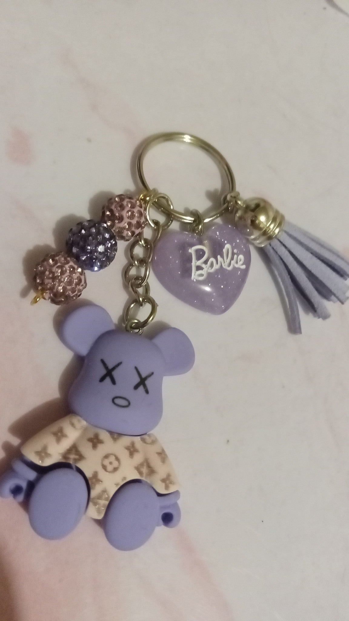 Purple Bear Key Chain