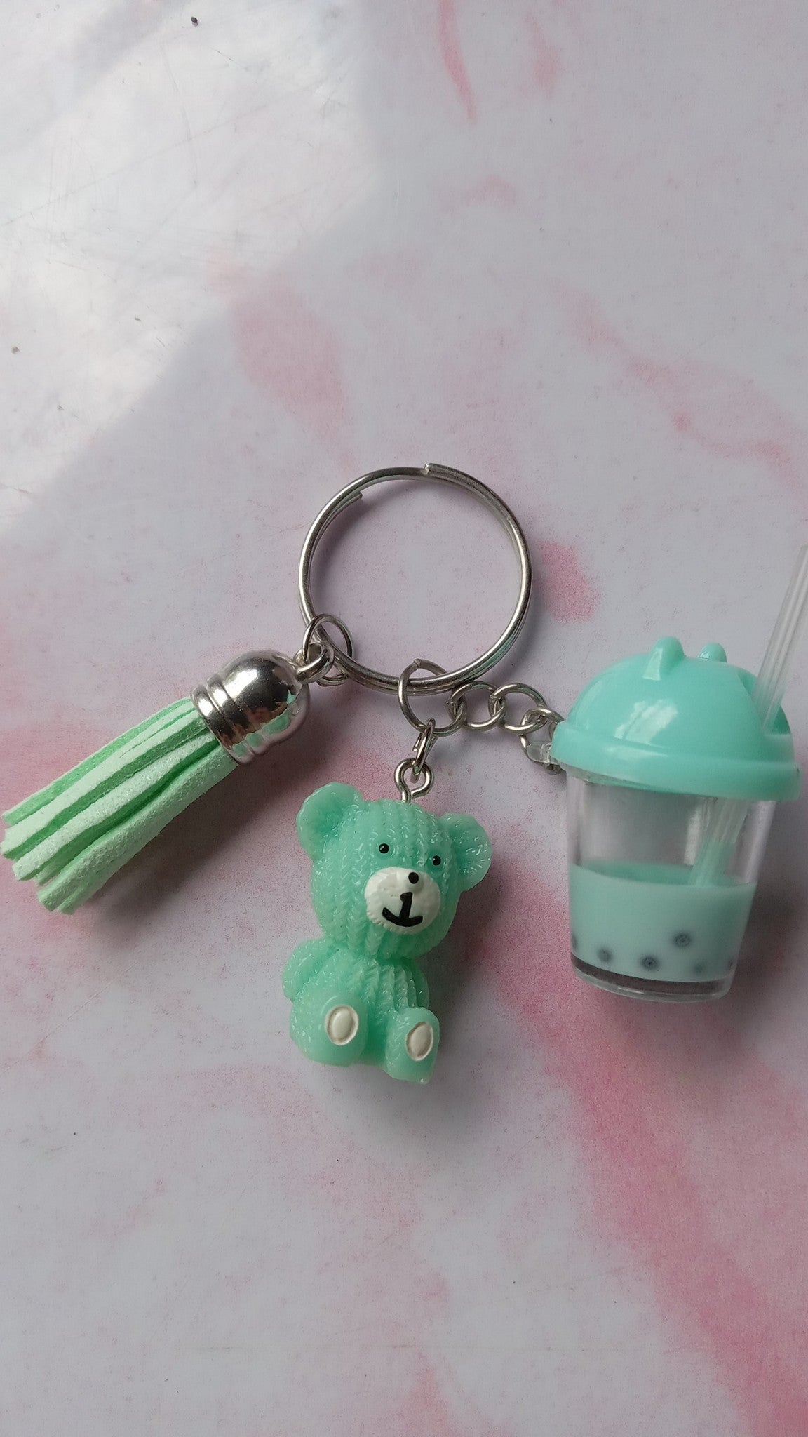 Green Fruit Shake Key Chain