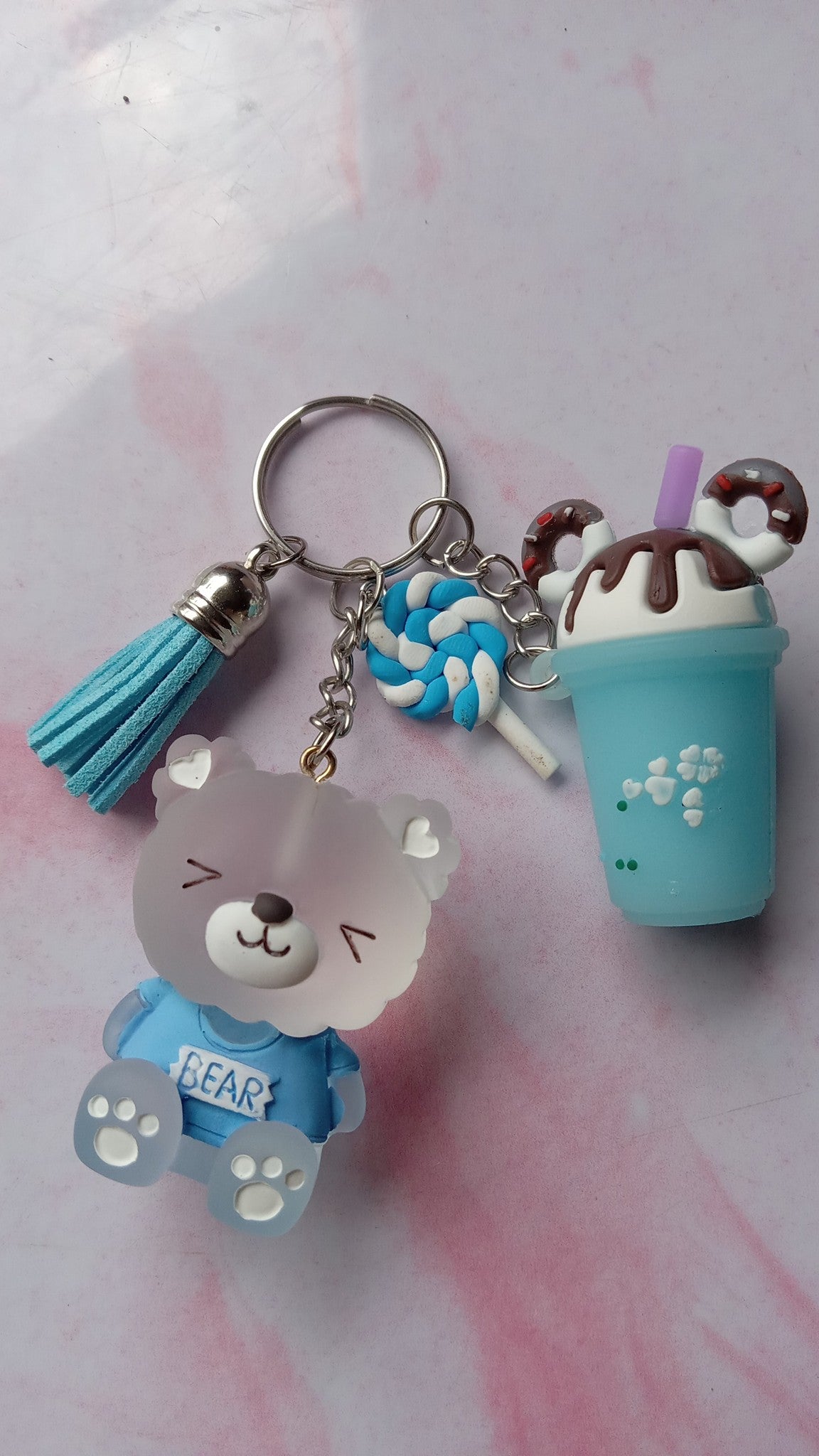 Blue Bear Key Chain