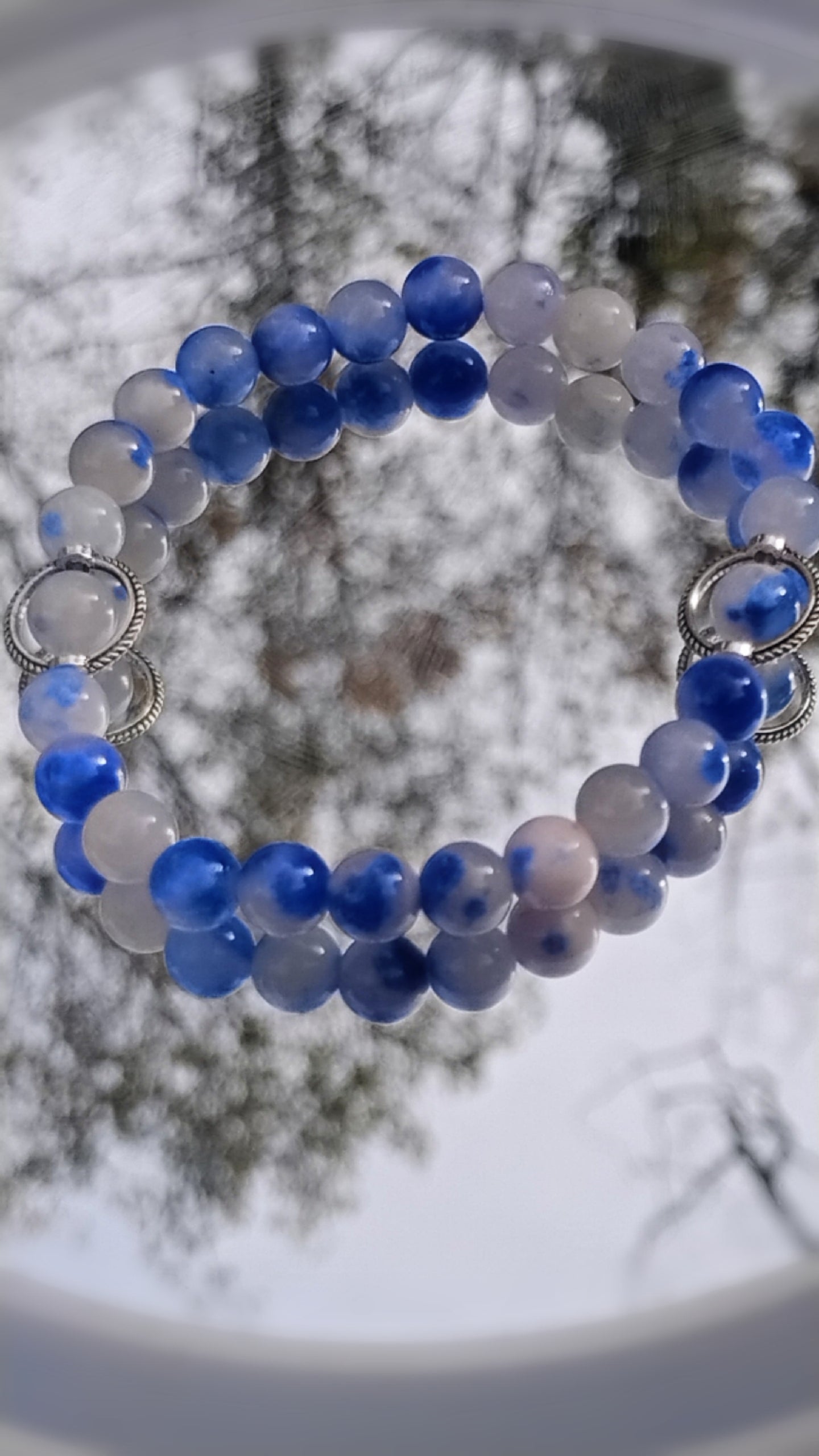 Blue Jade Crystal Stone Bracelet
