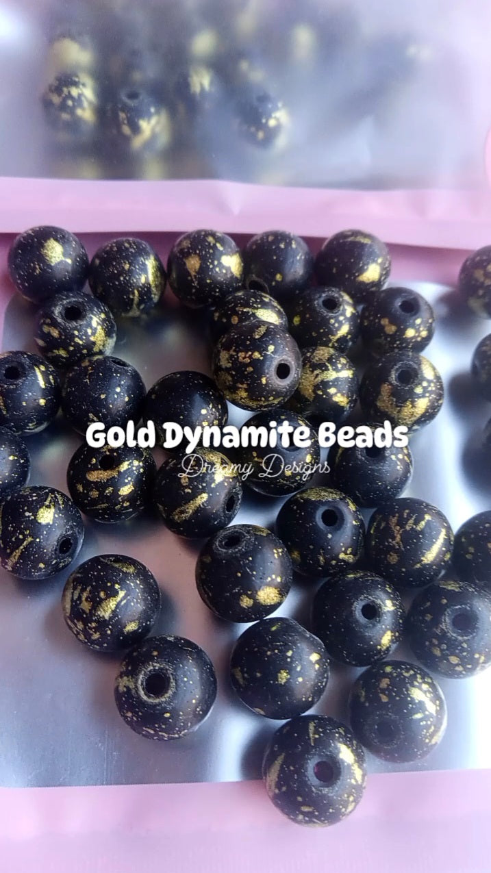 Gold Dynamite Bead Bag