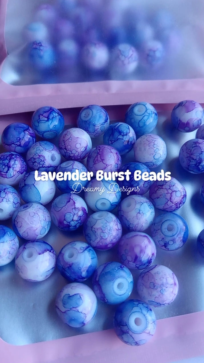 Lavender Burst Bead Bag