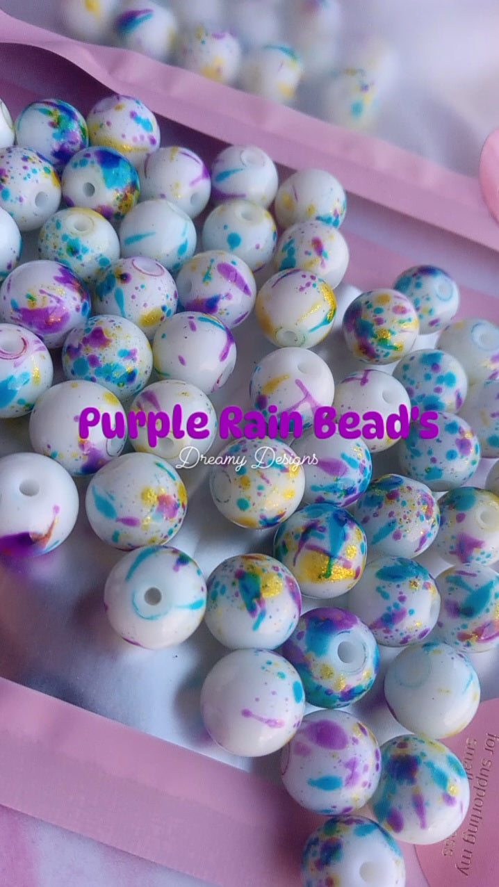 Purple Rain Bead Bag