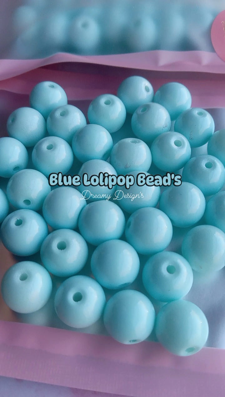 Blue Lolipop Bead Bag