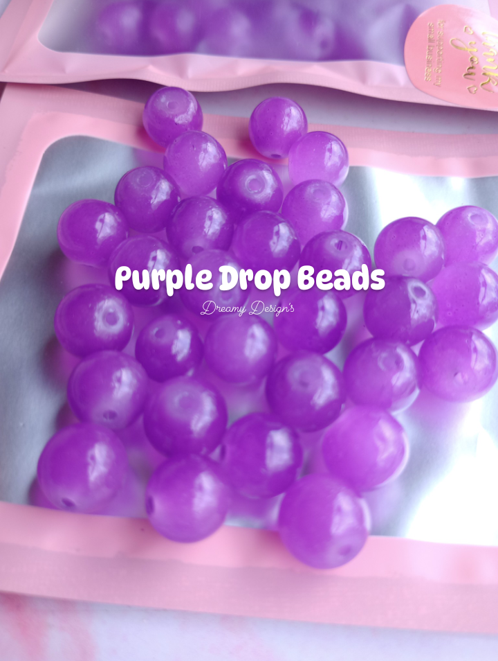 Purple Drop Bead Bag