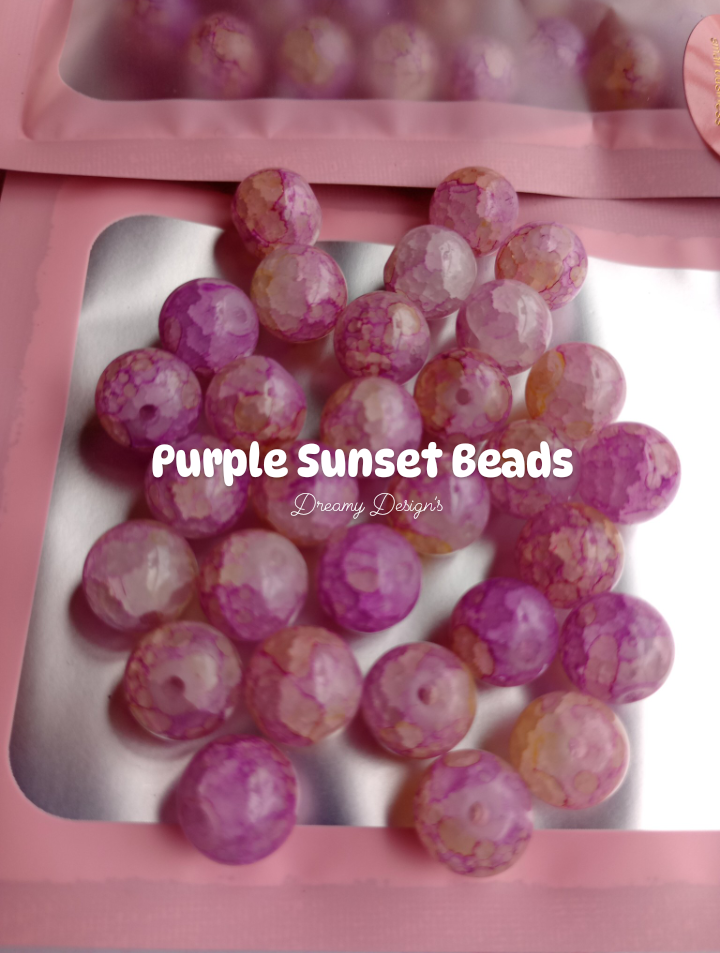 Purple Sunset Bead Bag