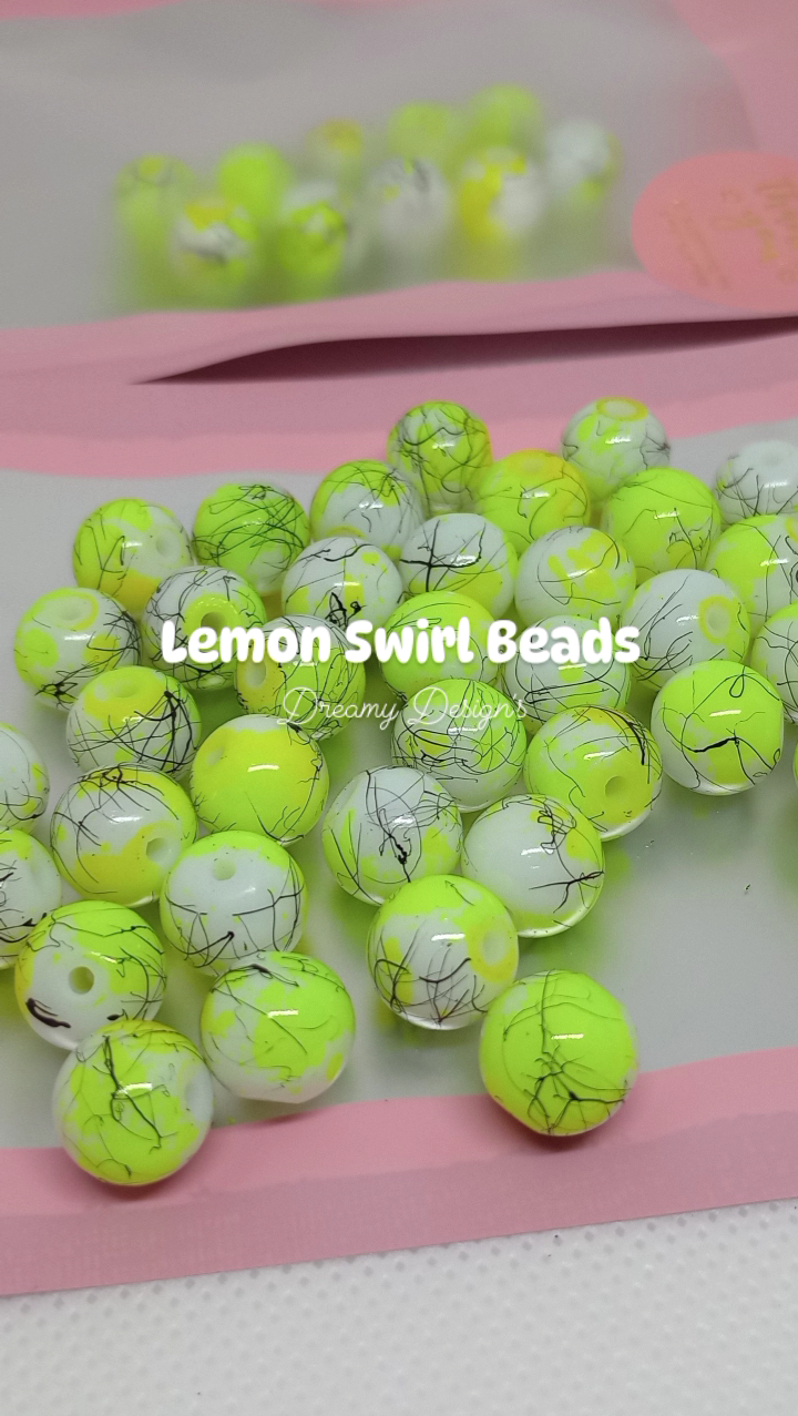 Lemon Swirl Bead Bag