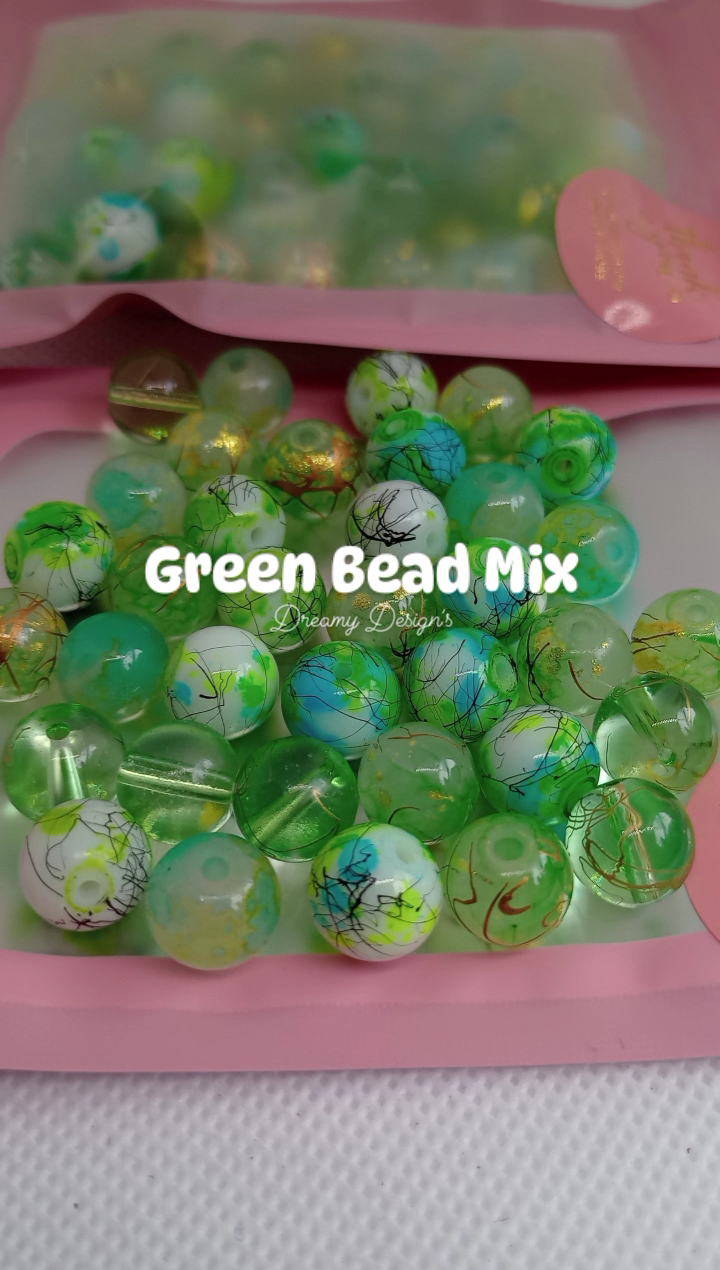 Green Bead Bag Mix