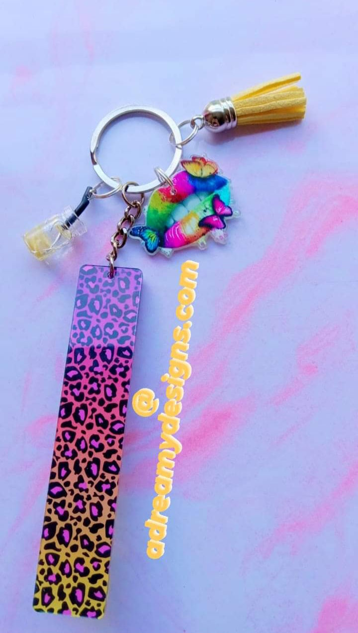 Rainbow Lips Key Chain