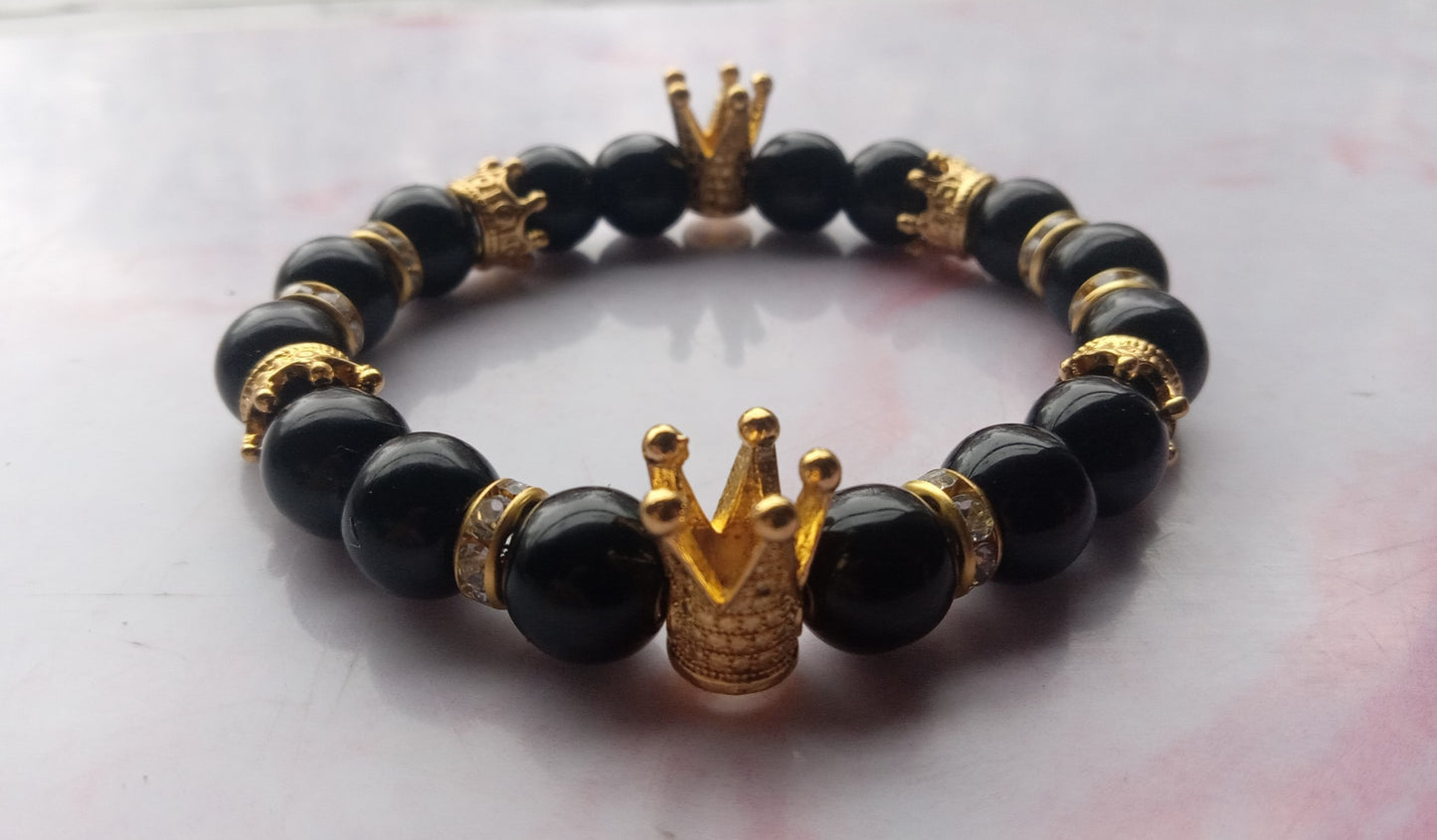 Black & Gold King Men's Bracelet