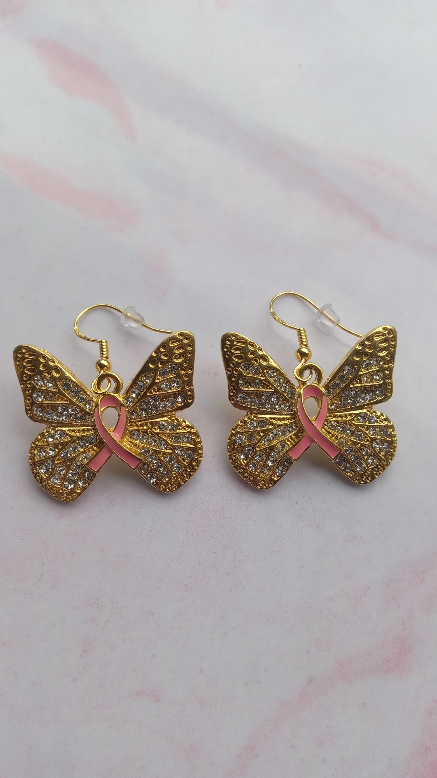 Ribbon Butterfly Ear Rings