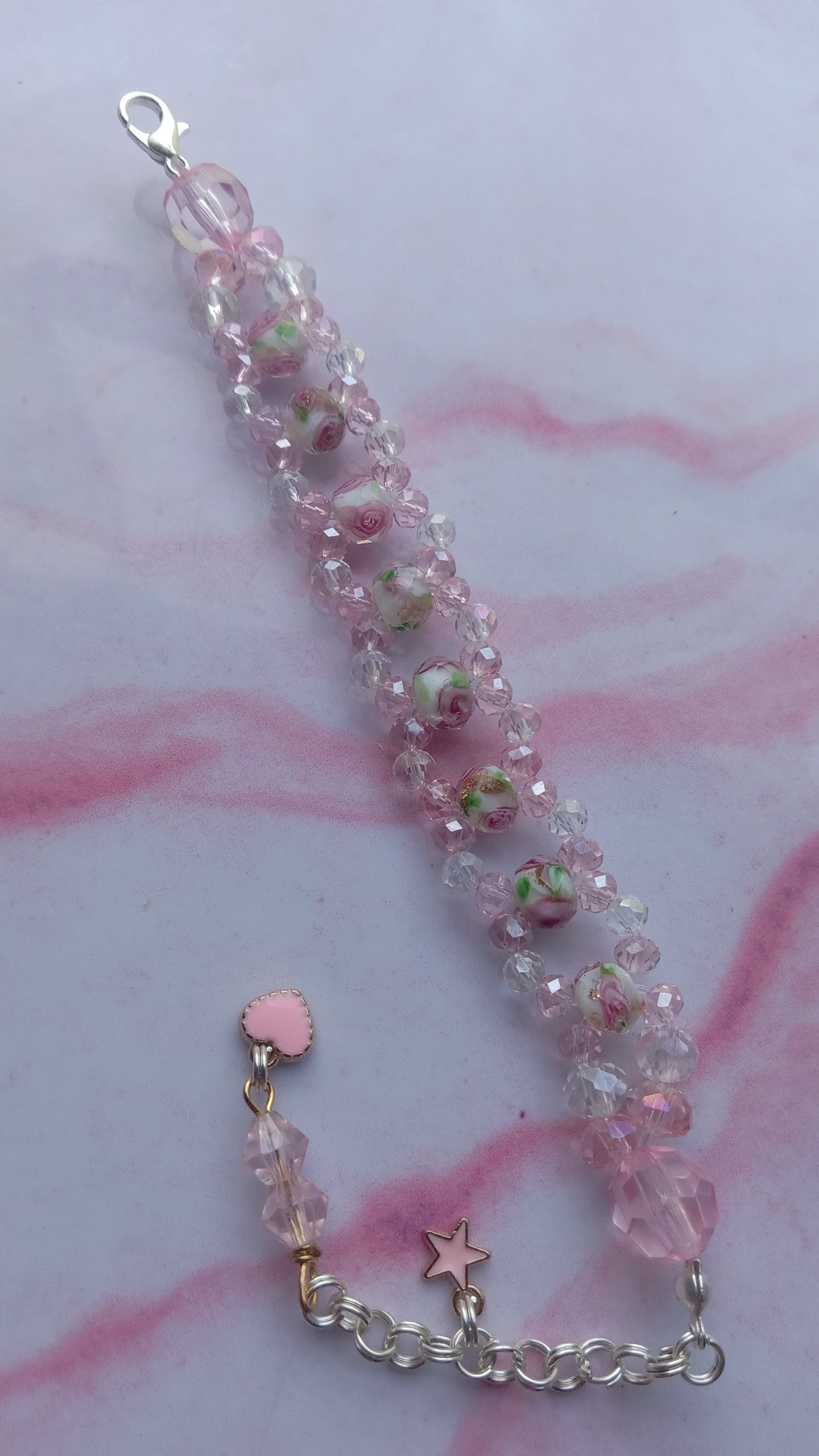 Pink Rose Bling Bracelet