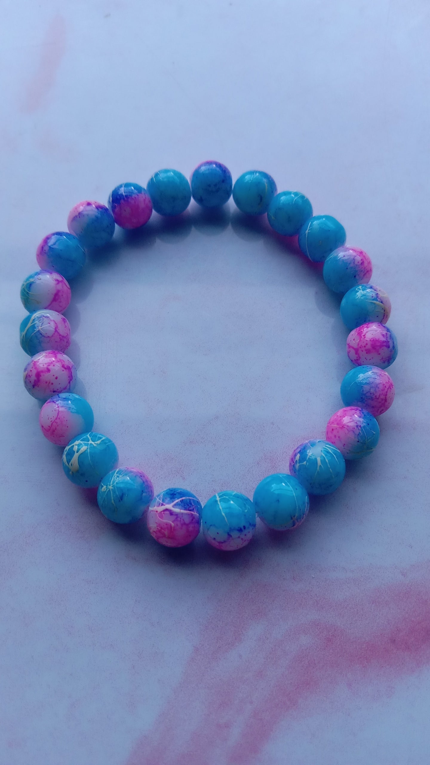 Pink Ocean Beaded Bracelet