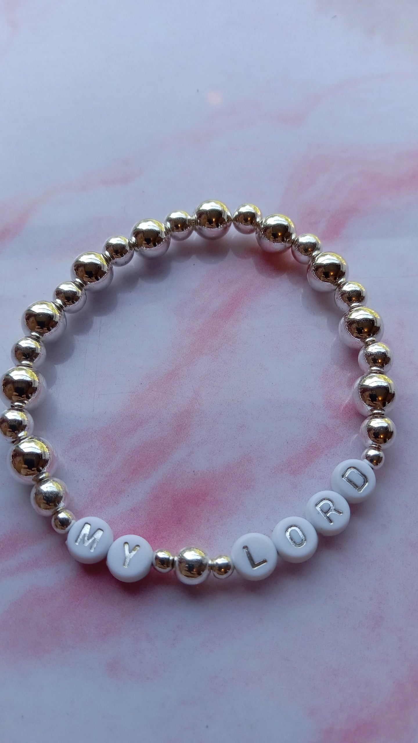 My Lord Stackable Beaded Charm Bracelet Set