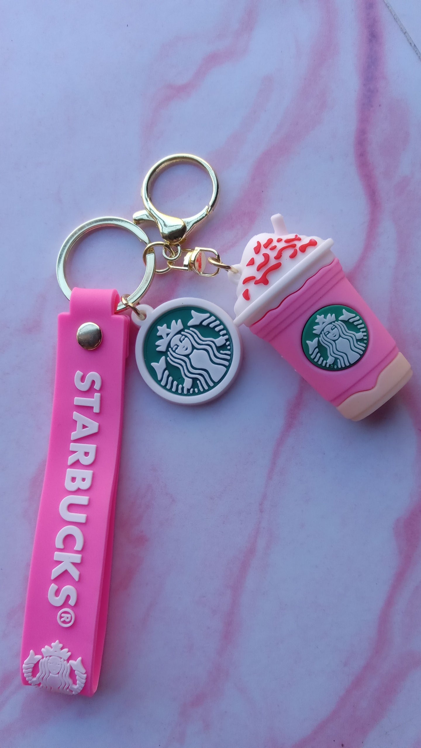 Starbucks high quality Keychain for Pink Papya