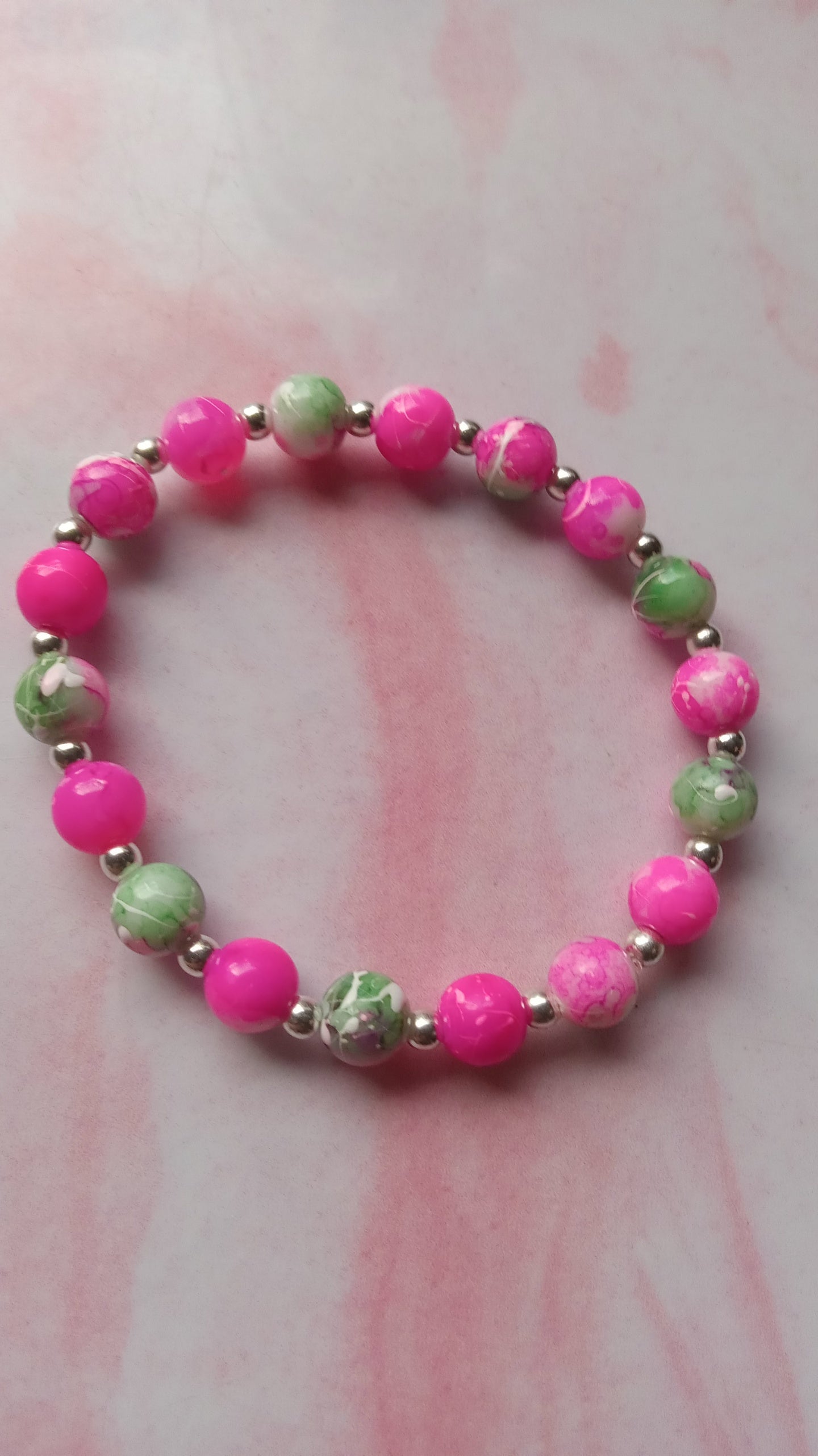 Pink Earth Beaded Bracelet