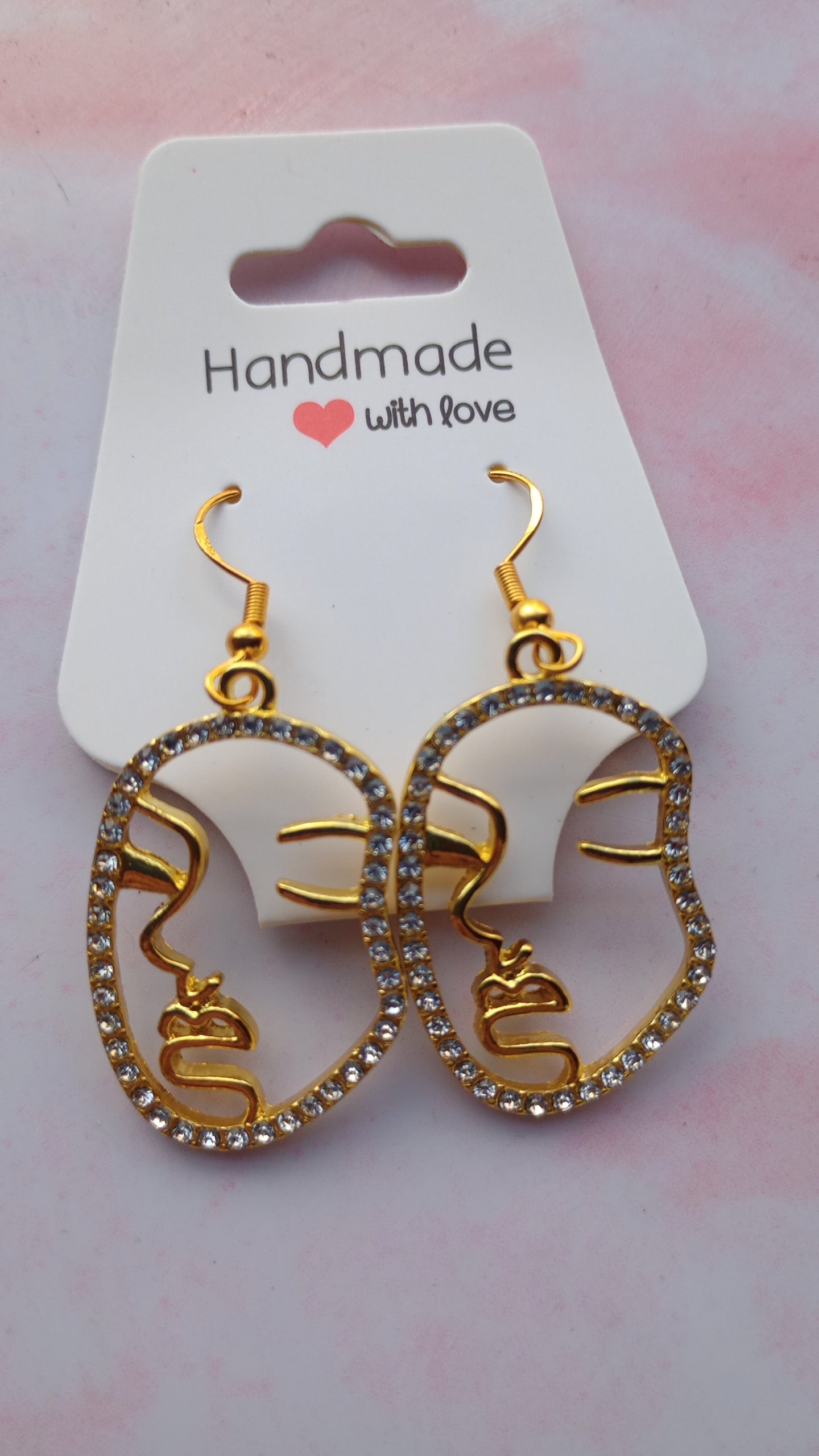 Gold Face Ear Rings
