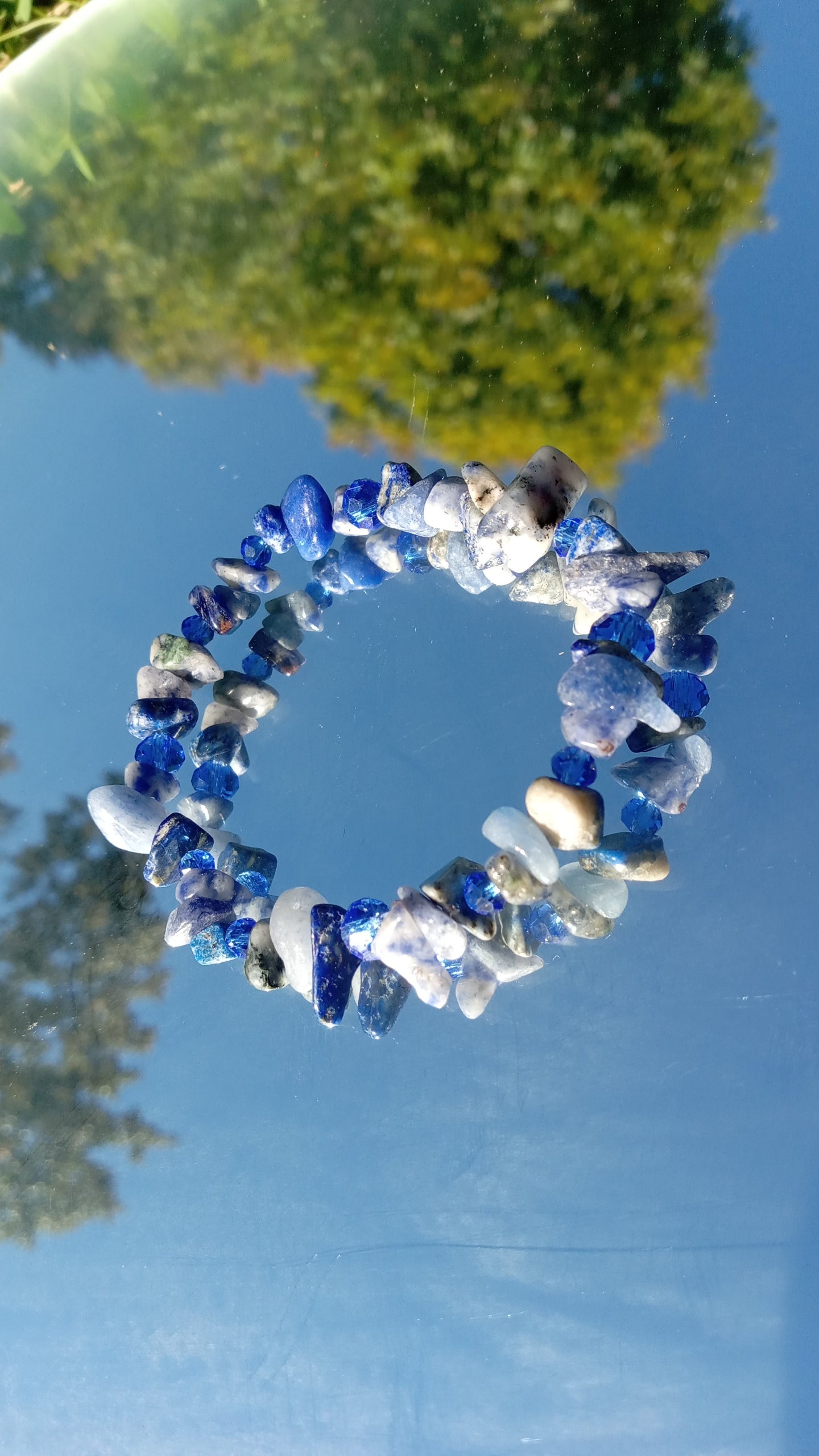 Blue Sodalite Crystal Stone Bracelet