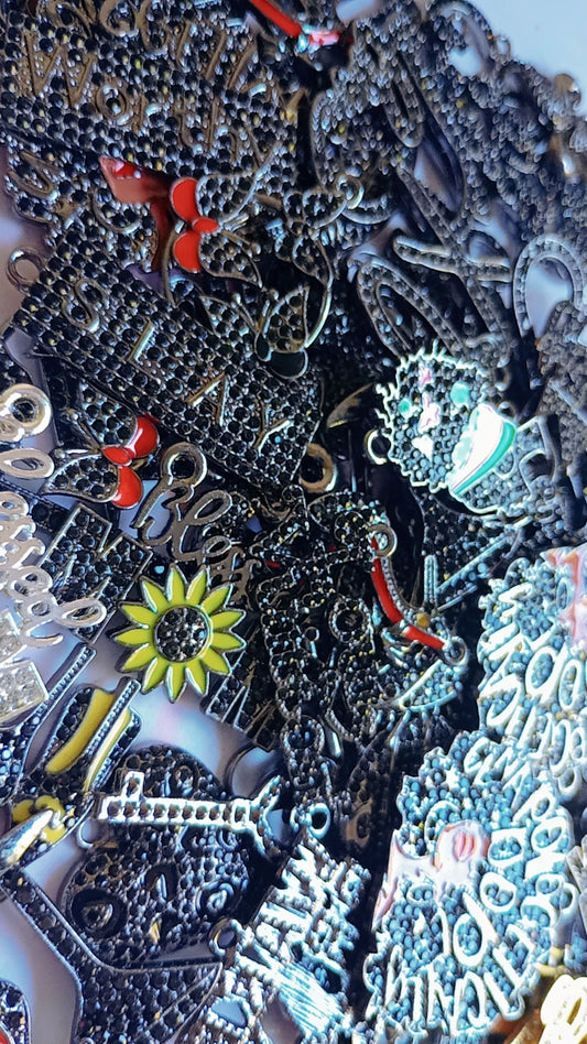 Black Bling Charms