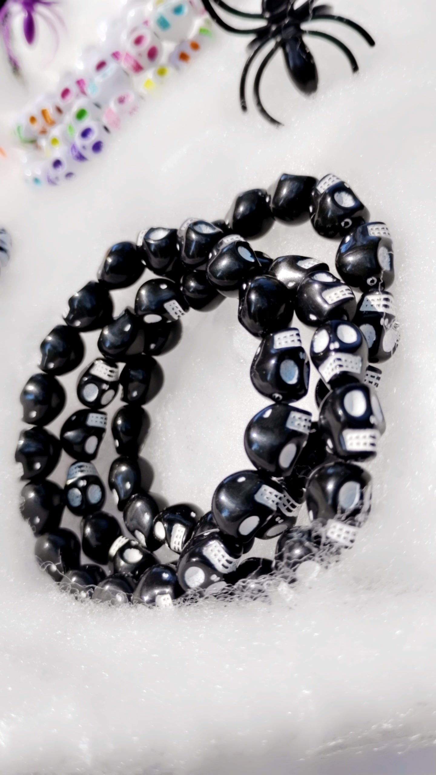 Spooky Skeleton Beaded Bracelets