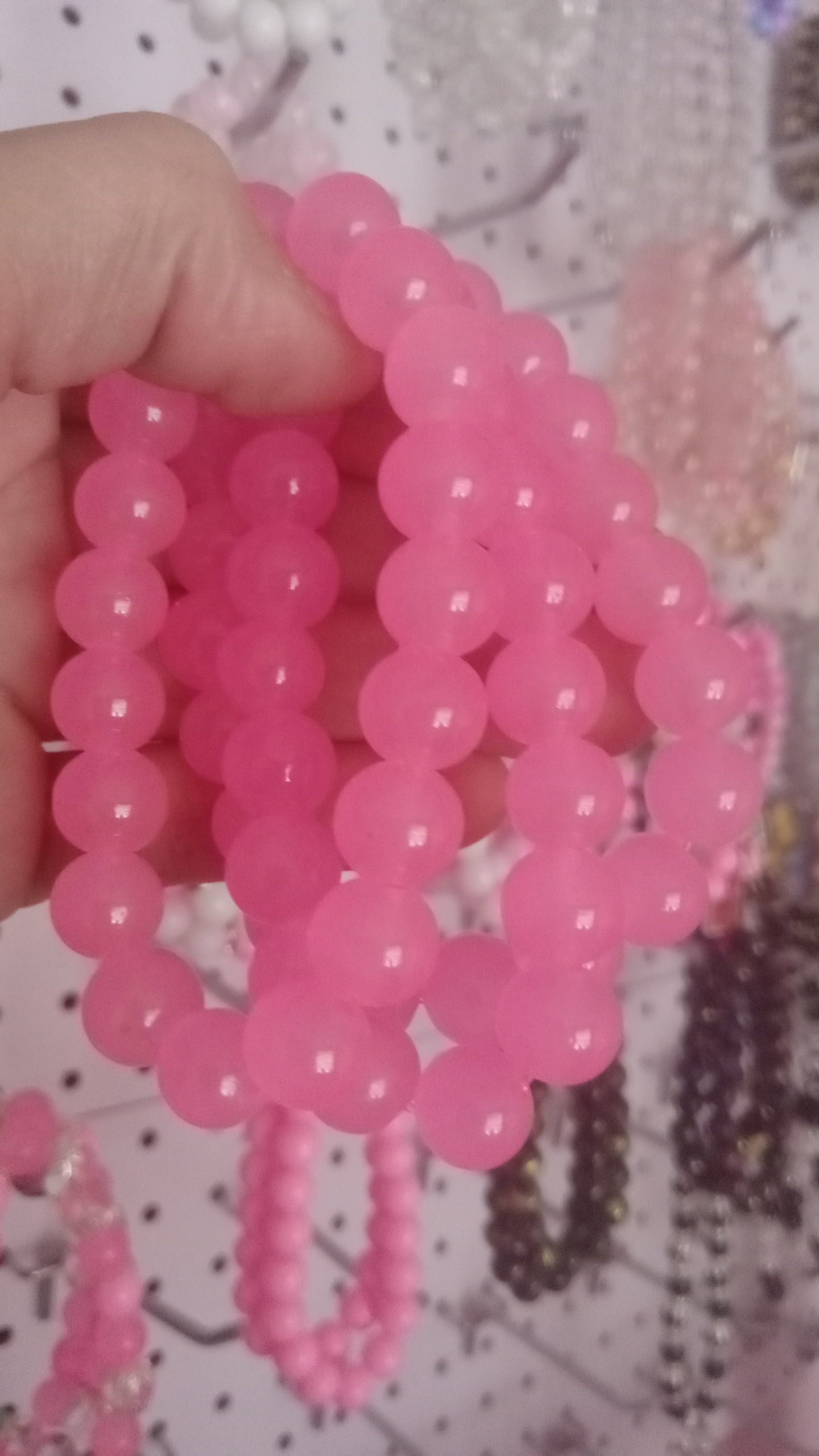 Strawberry Fruit Punch Beaded Bracelet