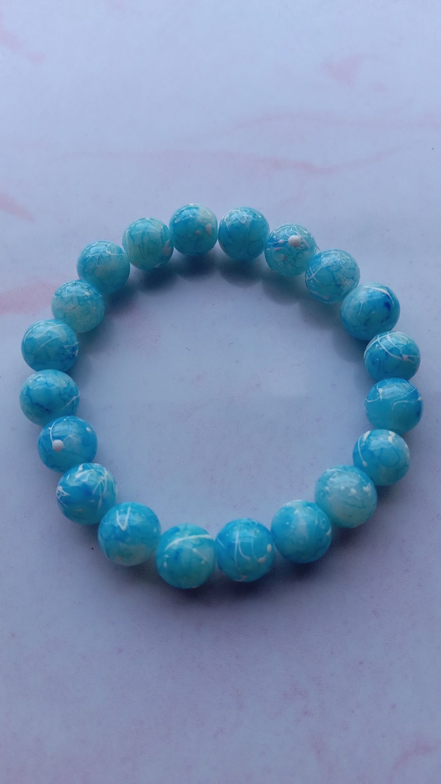 Blue Ocean Beaded Bracelet