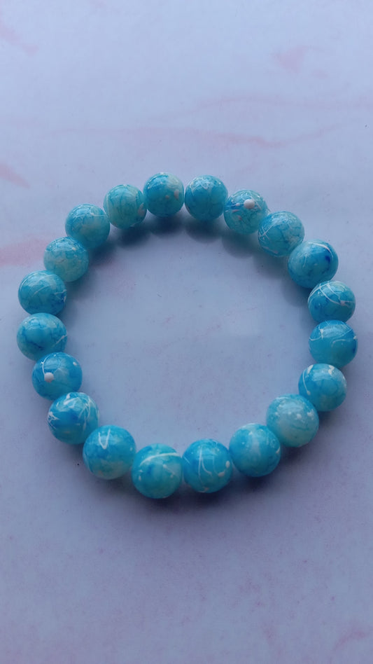 Blue Ocean Beaded Bracelet