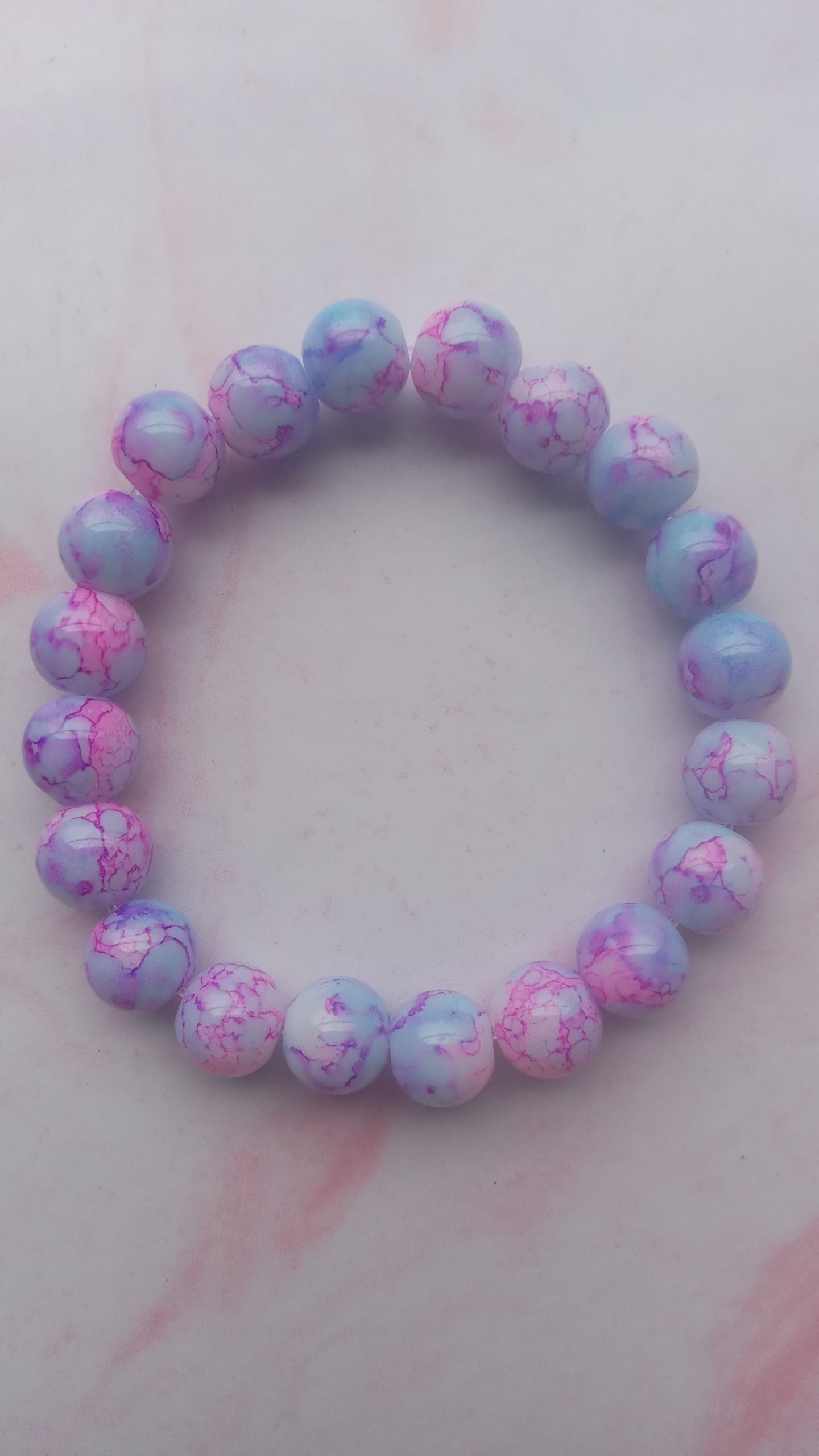 Purple Galaxy Beaded Bracelet