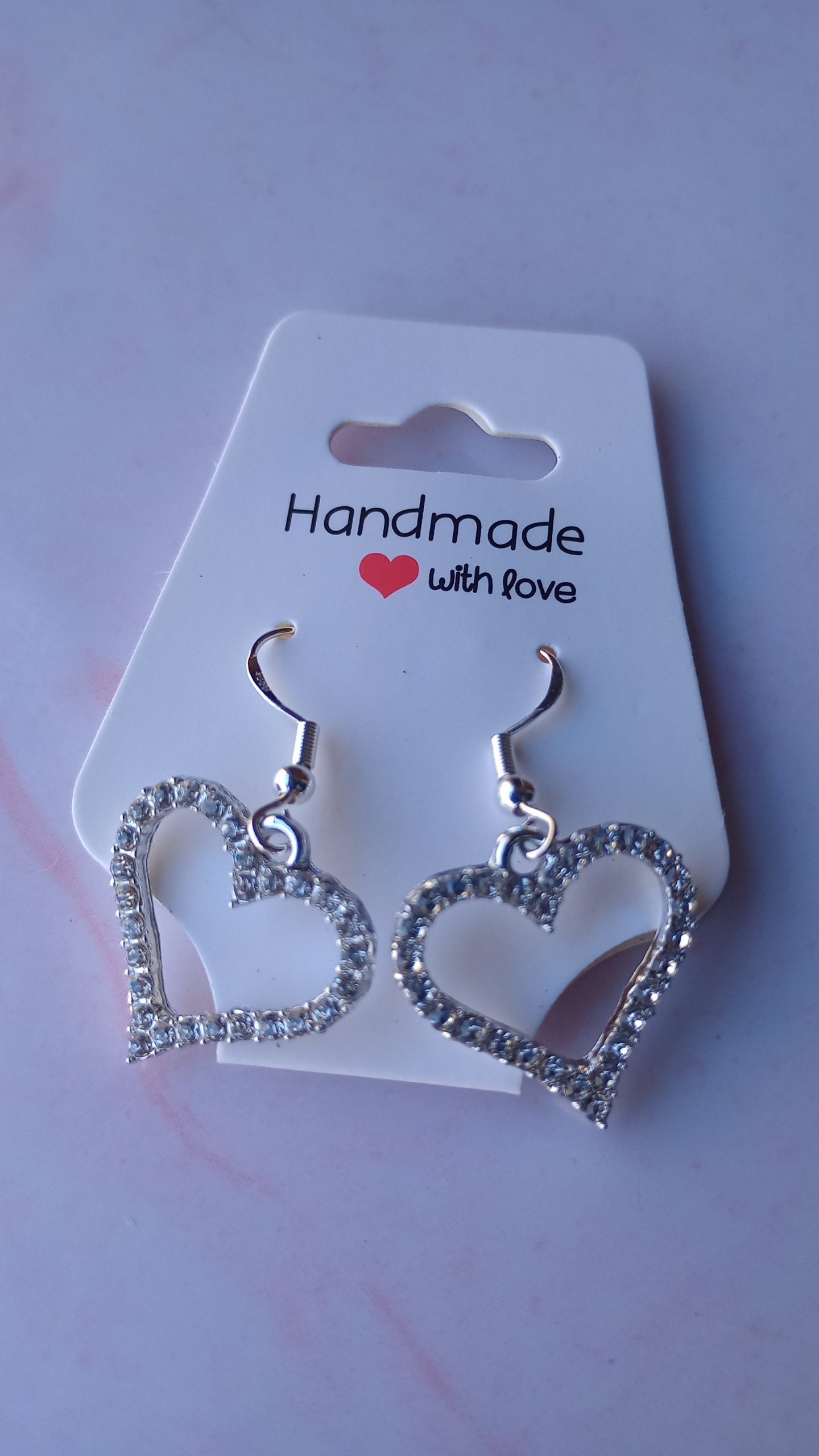 Silver Heart Ear Rings