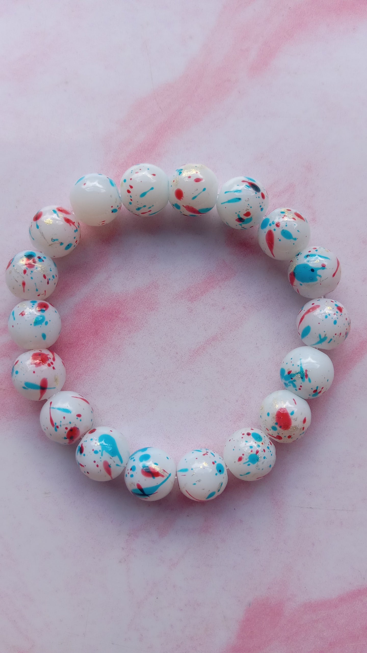 Christmas Drip Beaded Bracelet