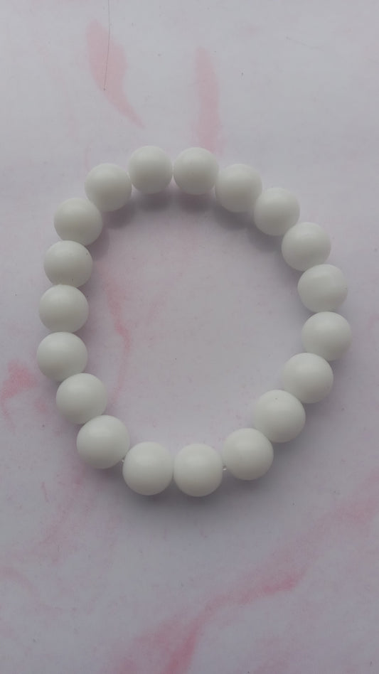 Marshmallow Beaded Bracelet