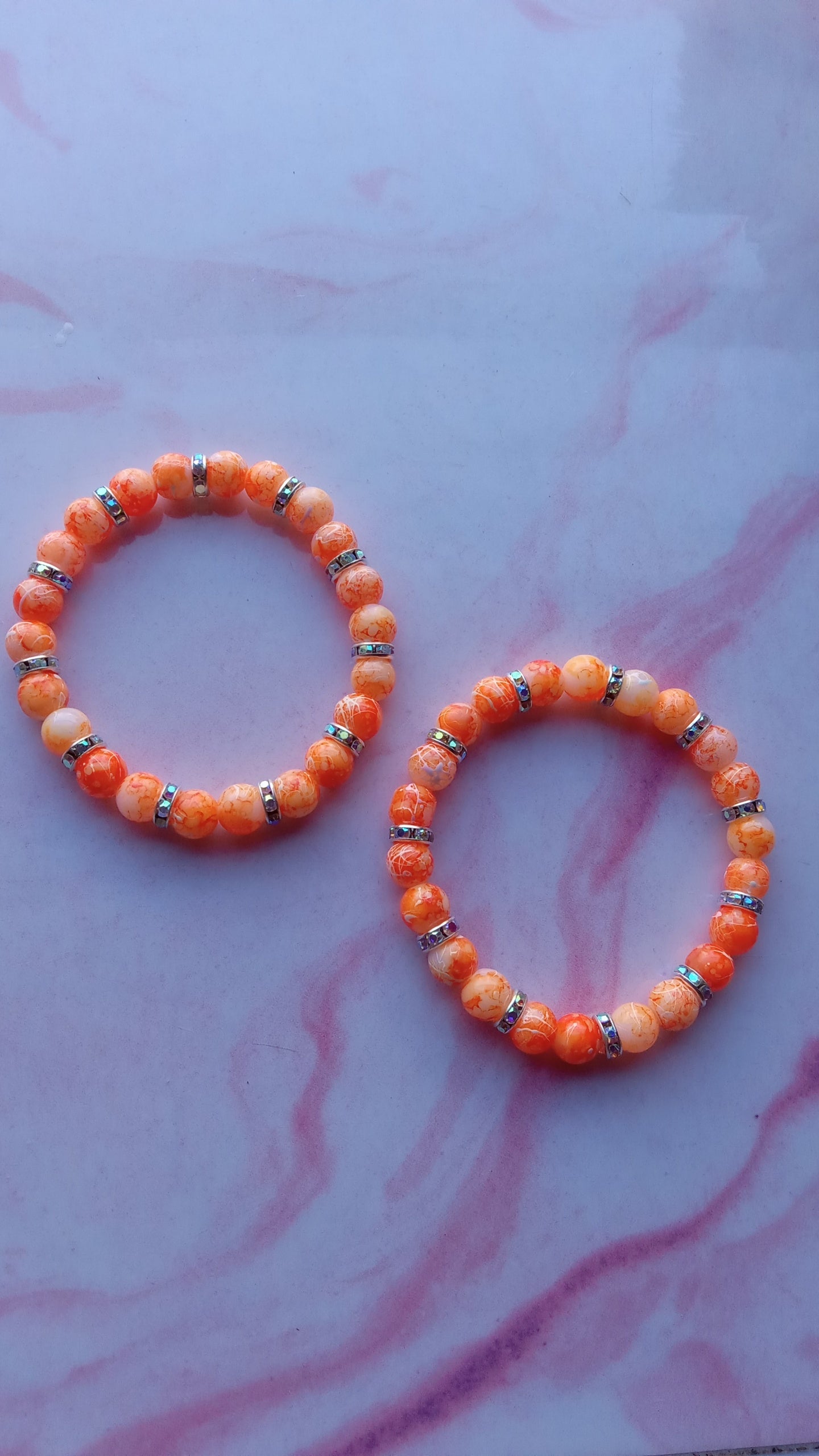 Orange Crush Beaded Bracelet