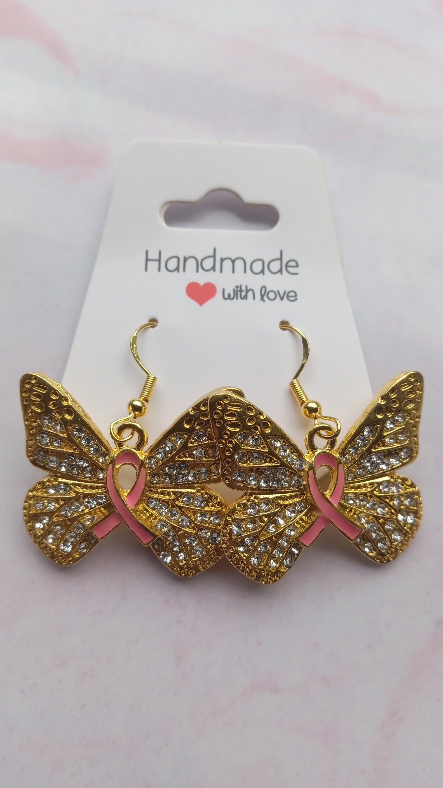 Ribbon Butterfly Ear Rings