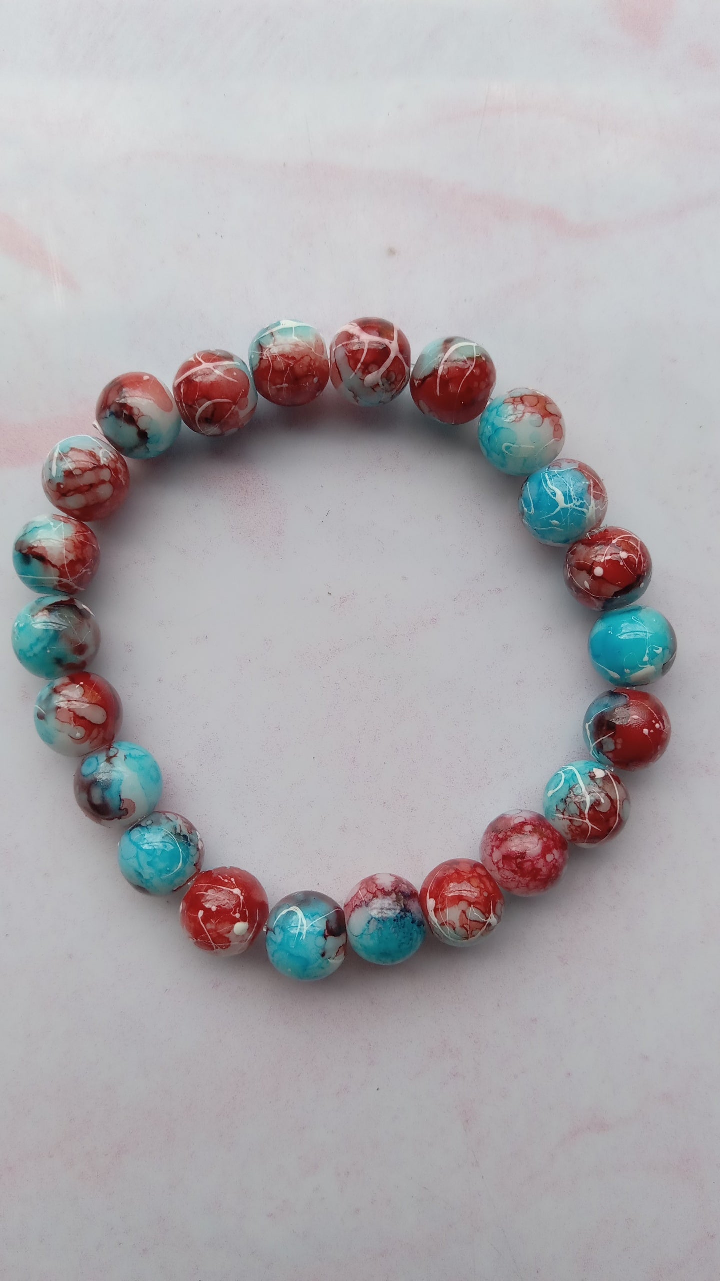 Blue Lava Beaded Bracelet