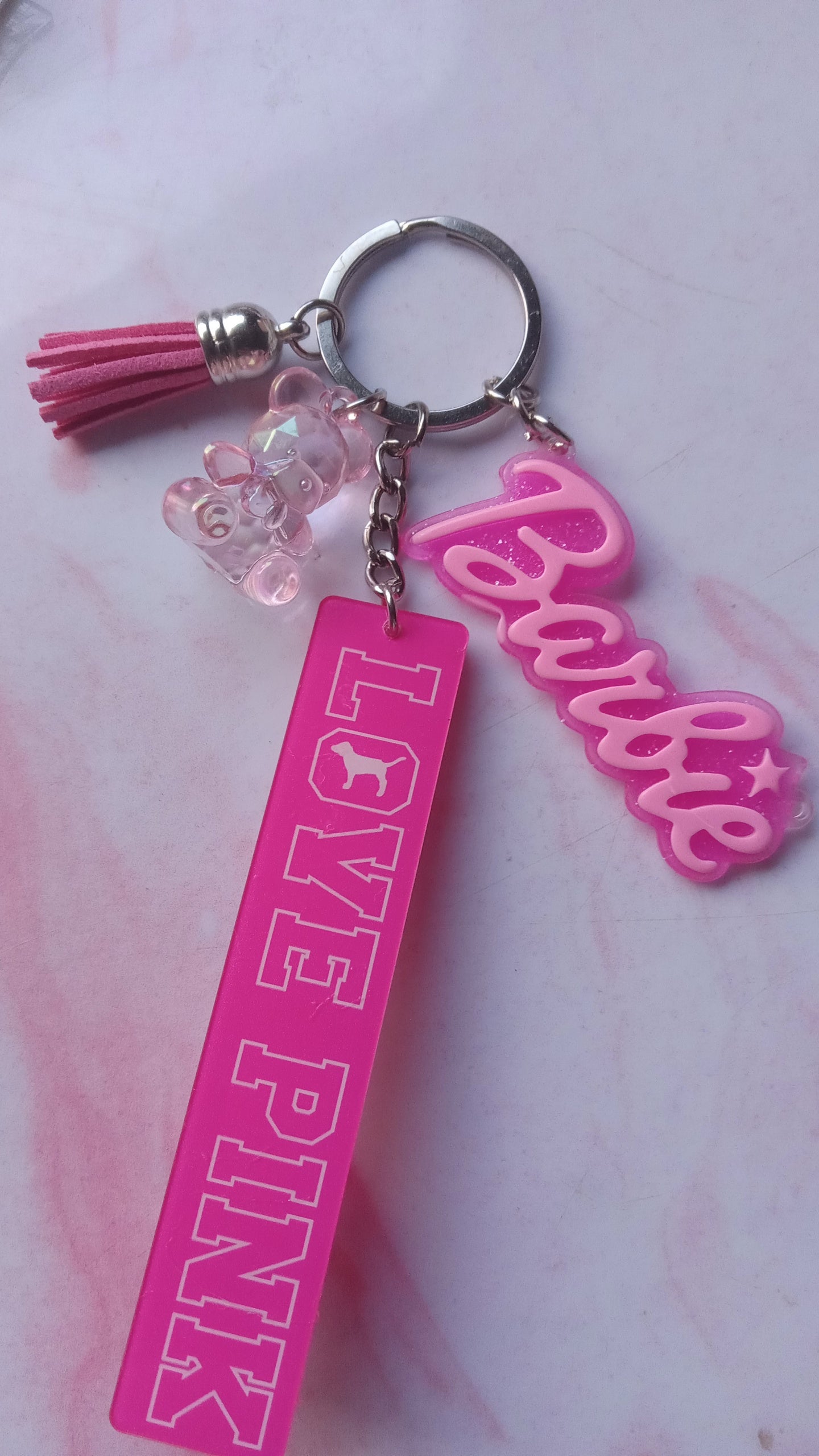 Pink Barbie Key Chain