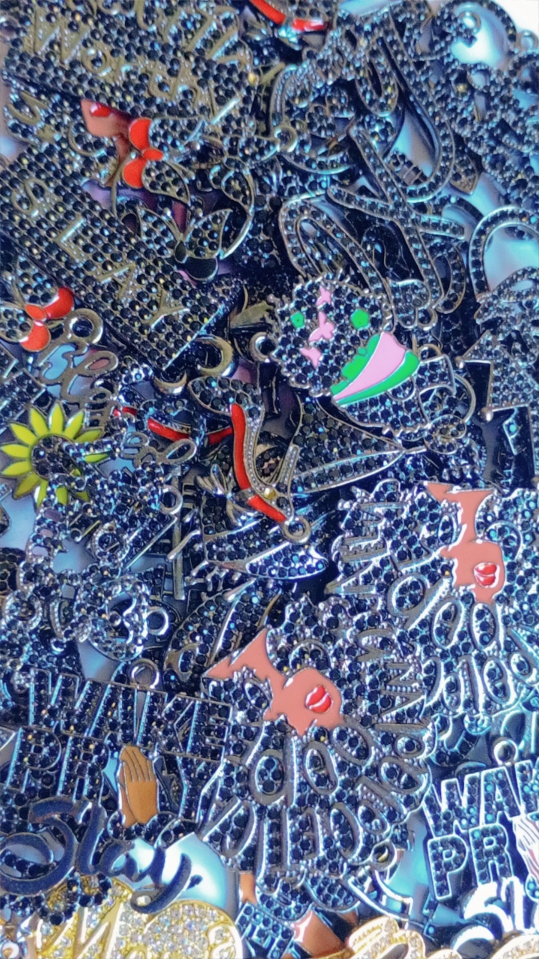 Black Bling Charms
