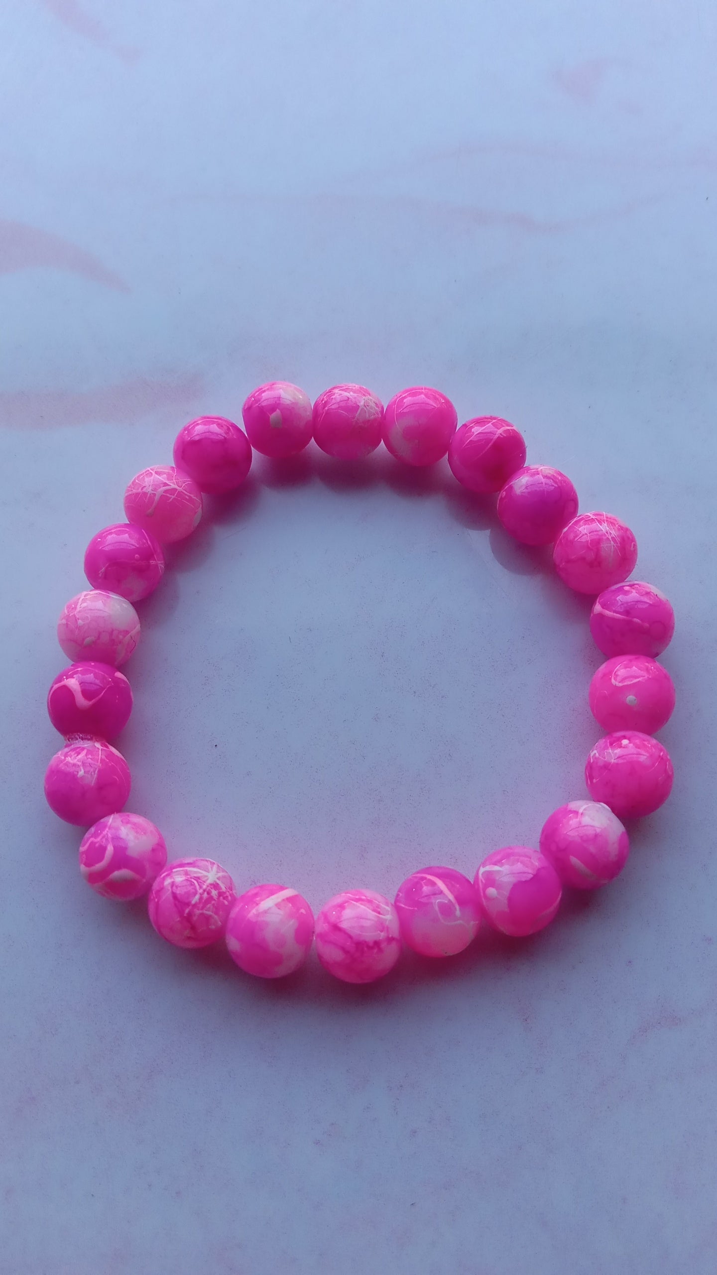 Pink Candy Beaded Bracelet