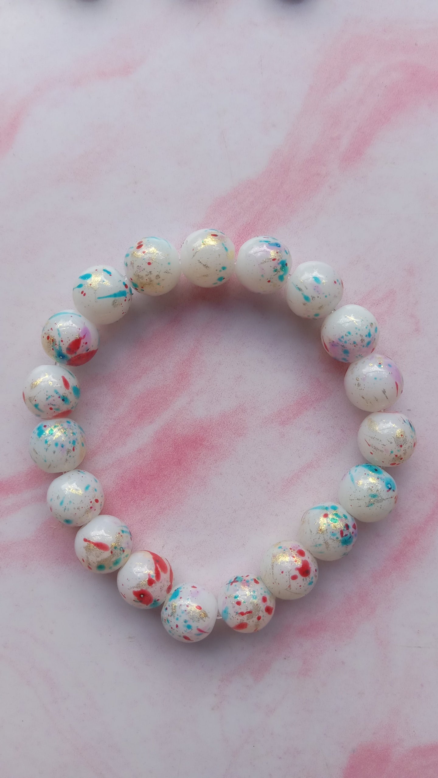 Christmas Drip Beaded Bracelet