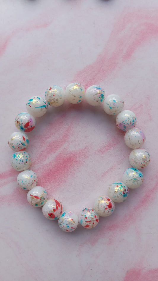 Christmas Drip Beaded Bracelet