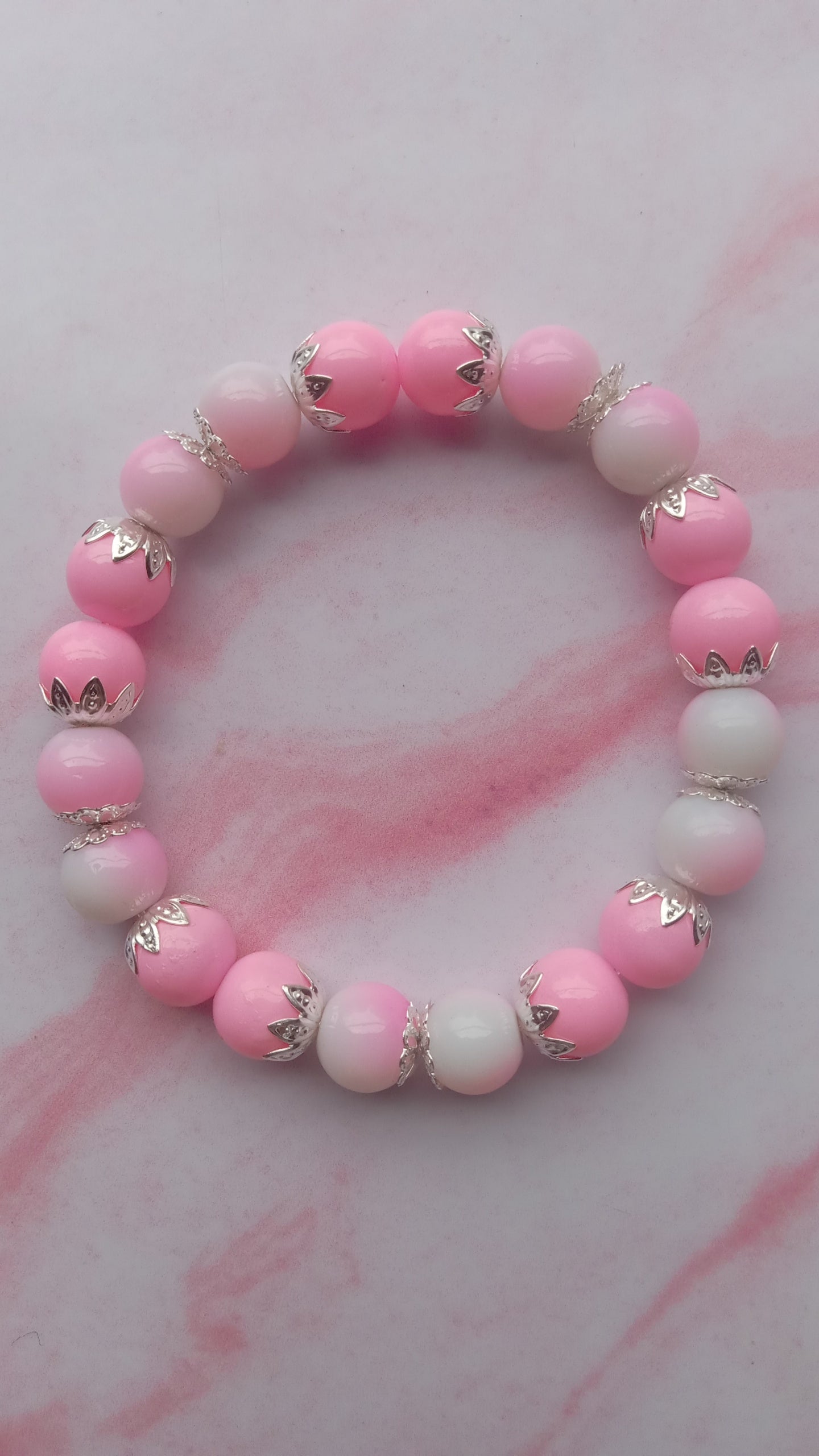 Pink Fairy Tail Beaded Bracelet