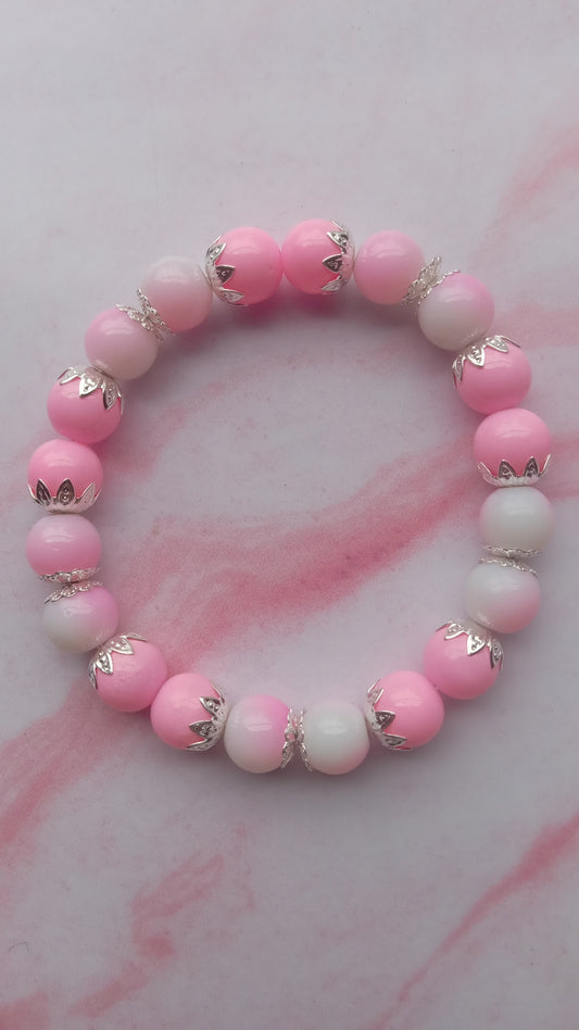 Pink Fairy Tail Beaded Bracelet