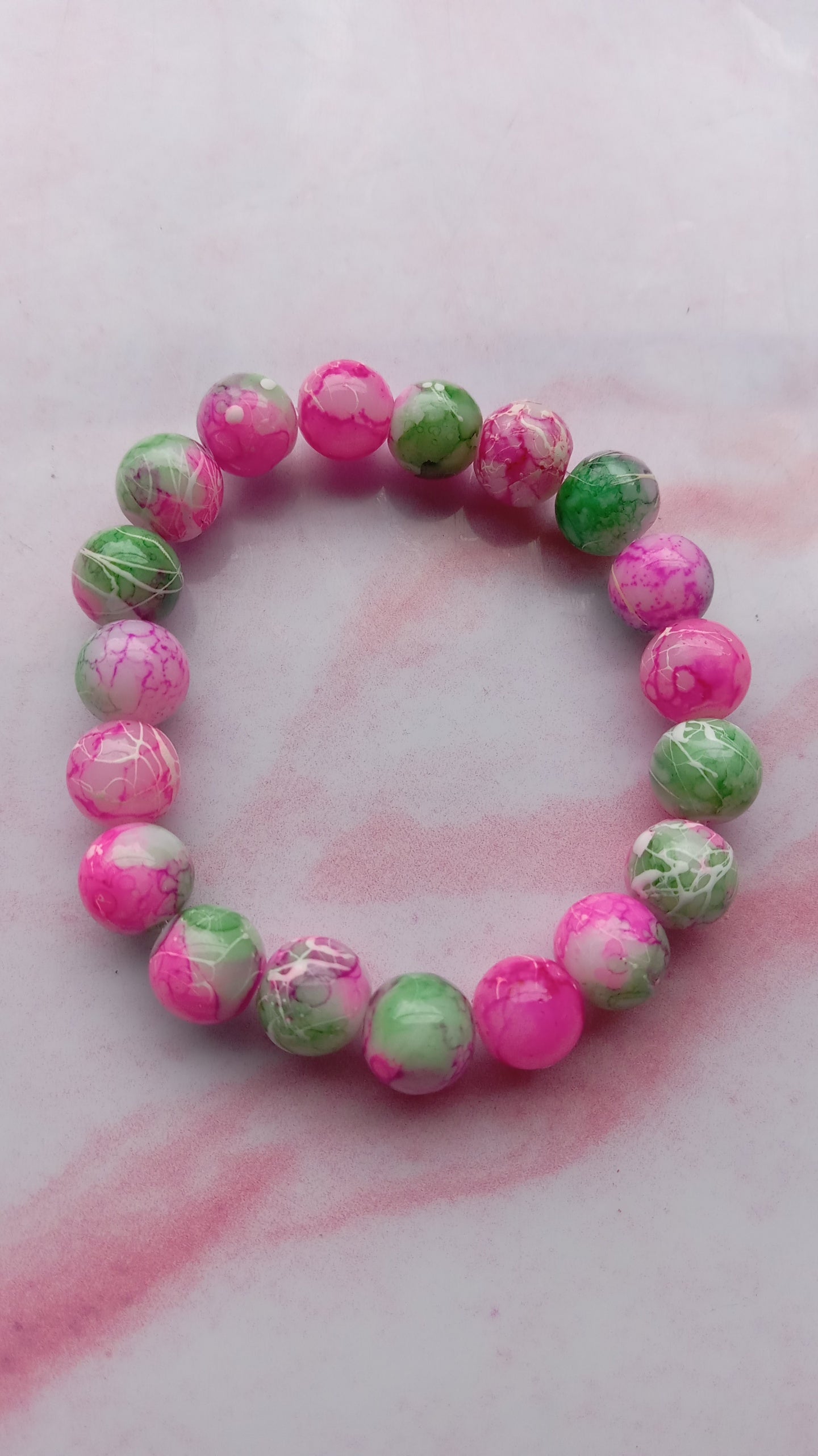 Pink Earth Beaded Bracelet
