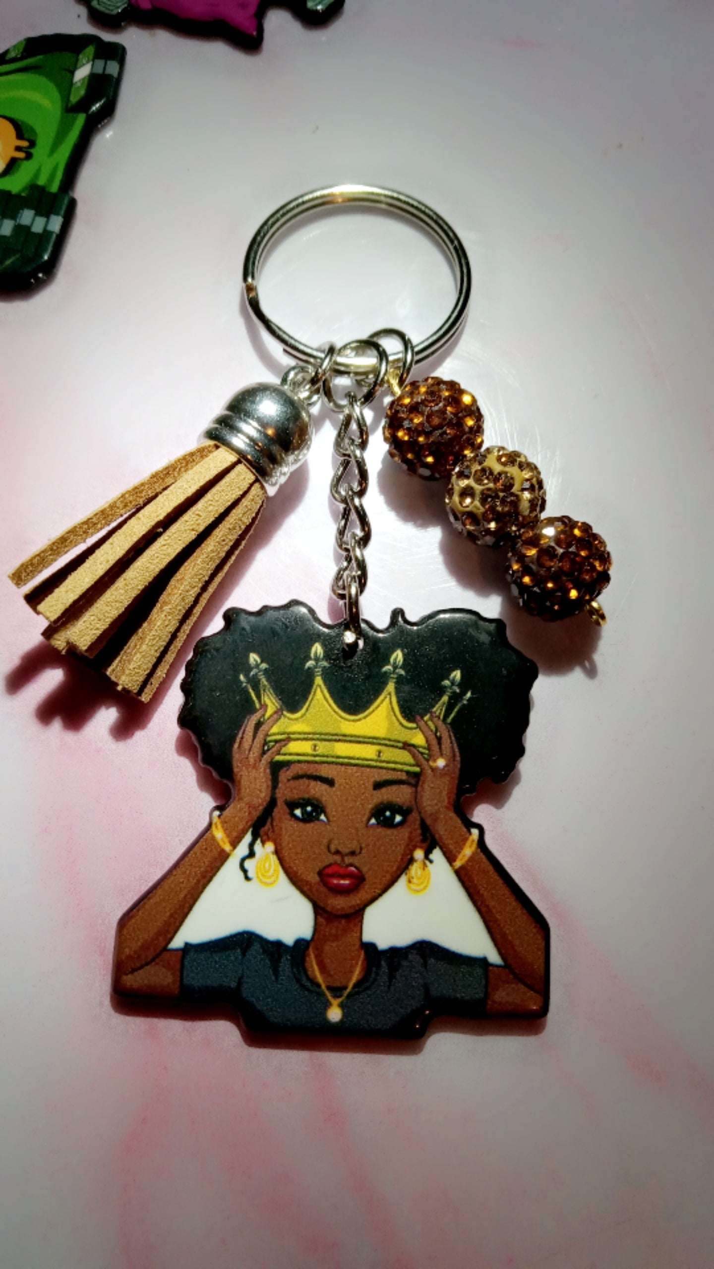 Brown Queen Key Chain