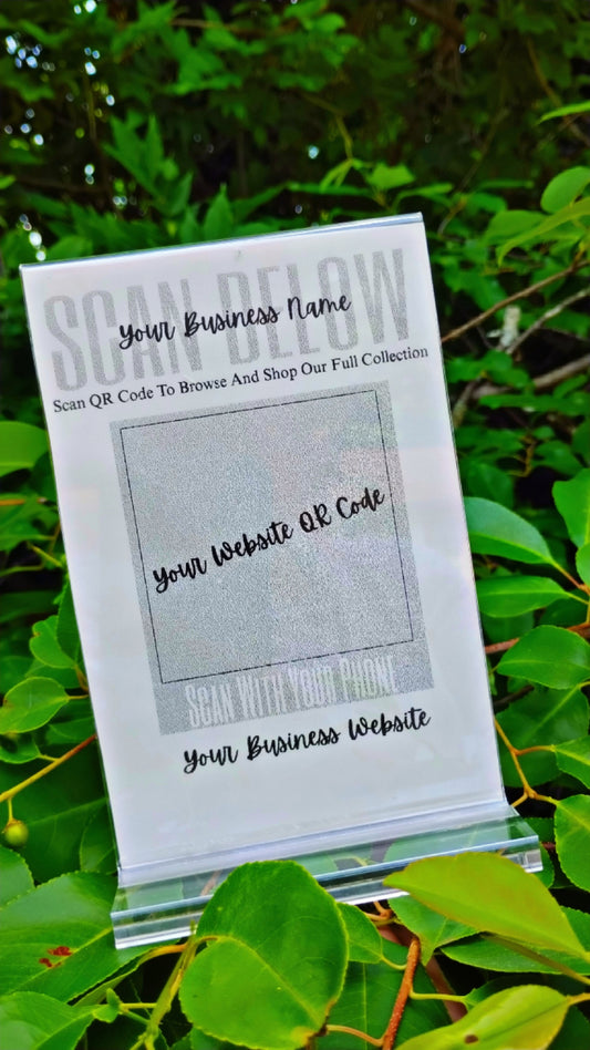 Scan To Shop QR Code Acrylic Stand