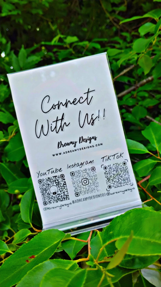 Connect With Us QR Code Acrylic Stand
