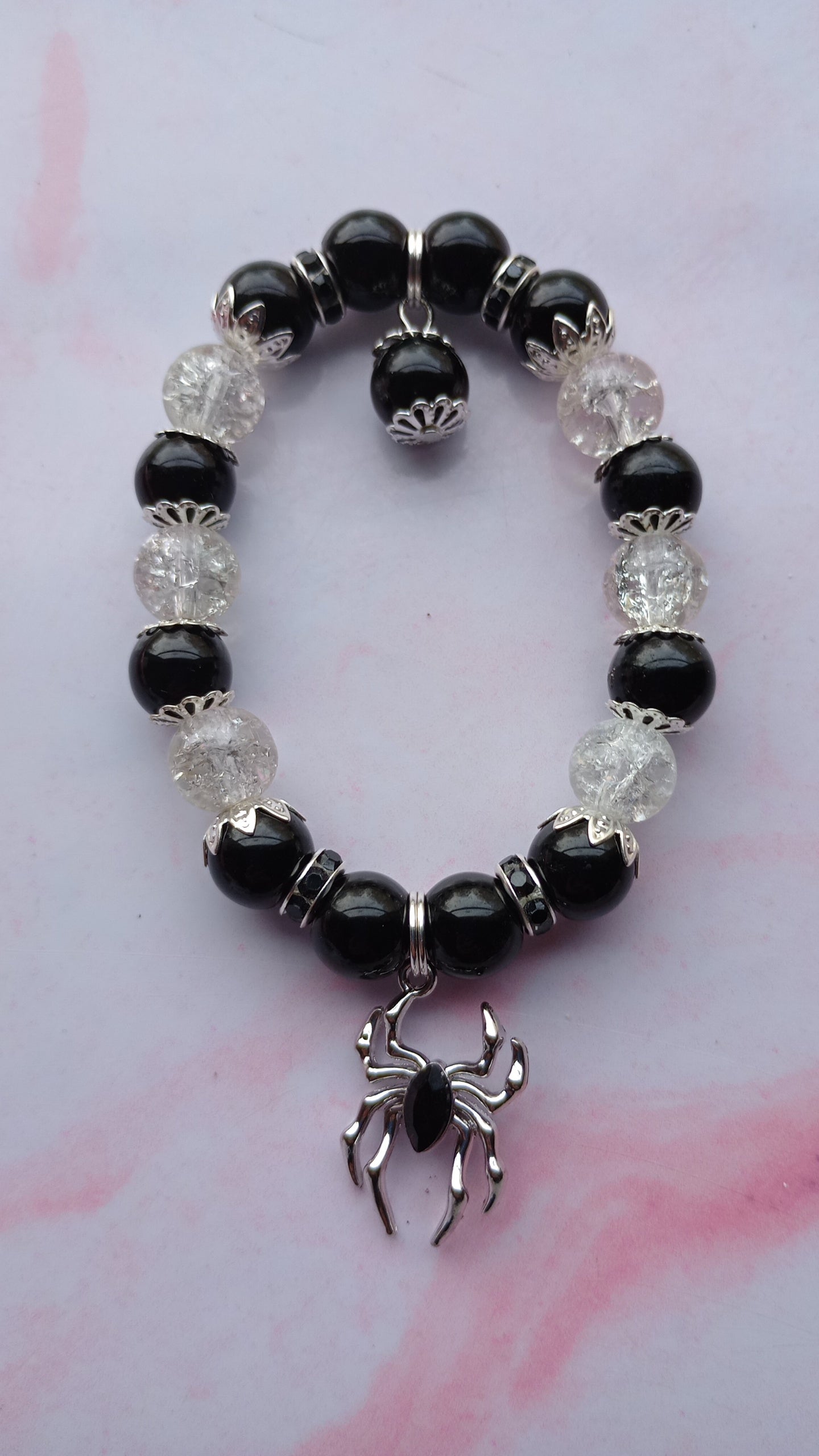 Black Spider Charm Bracelet